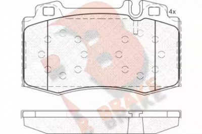 R BRAKE rb1389 -  Комплект тормозных колодок, дисковый тормоз